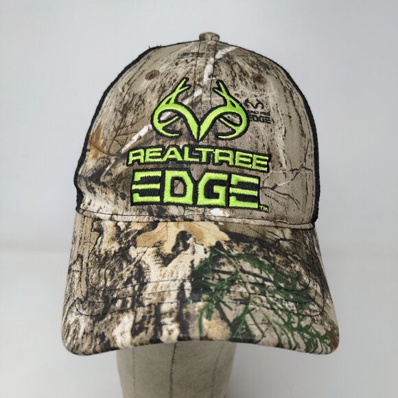 Realtree Edge Men's Snapback Mesh Back Camo Hat Brown OSFM Embroidered Logo - Picture 3 of 10